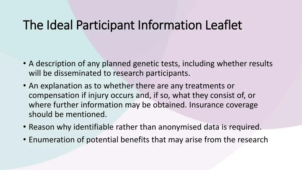 the ideal participant information leaflet 6