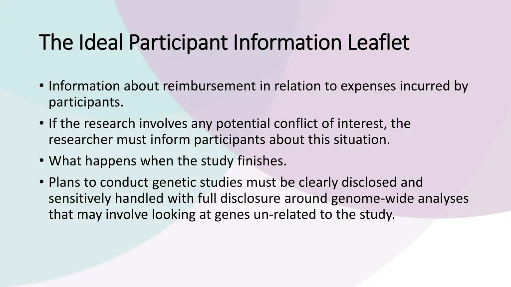 the ideal participant information leaflet 8