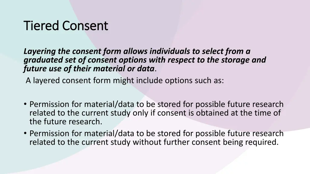 tiered consent tiered consent