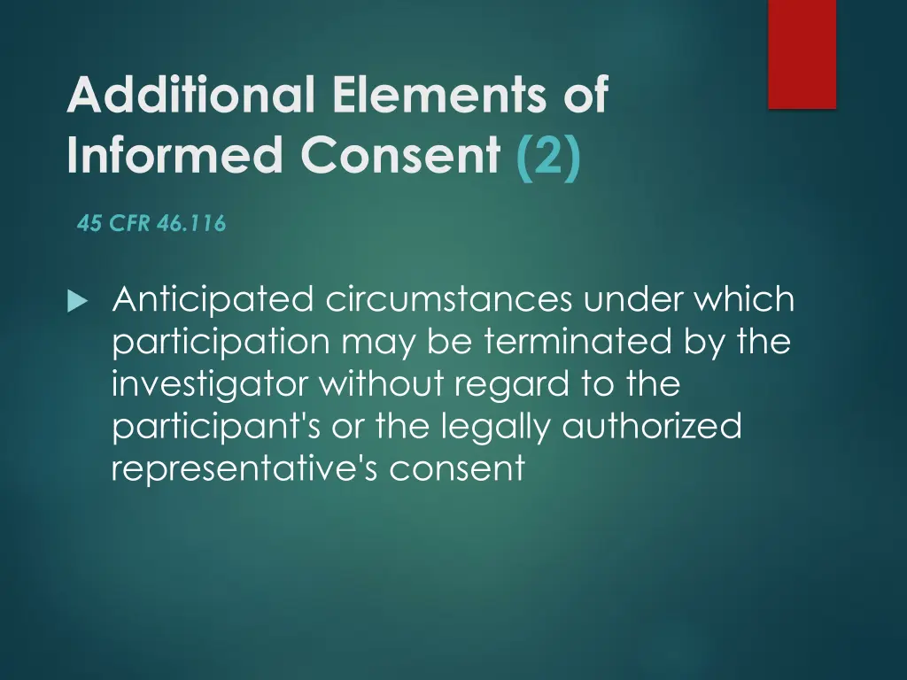 additional elements of informed consent 2