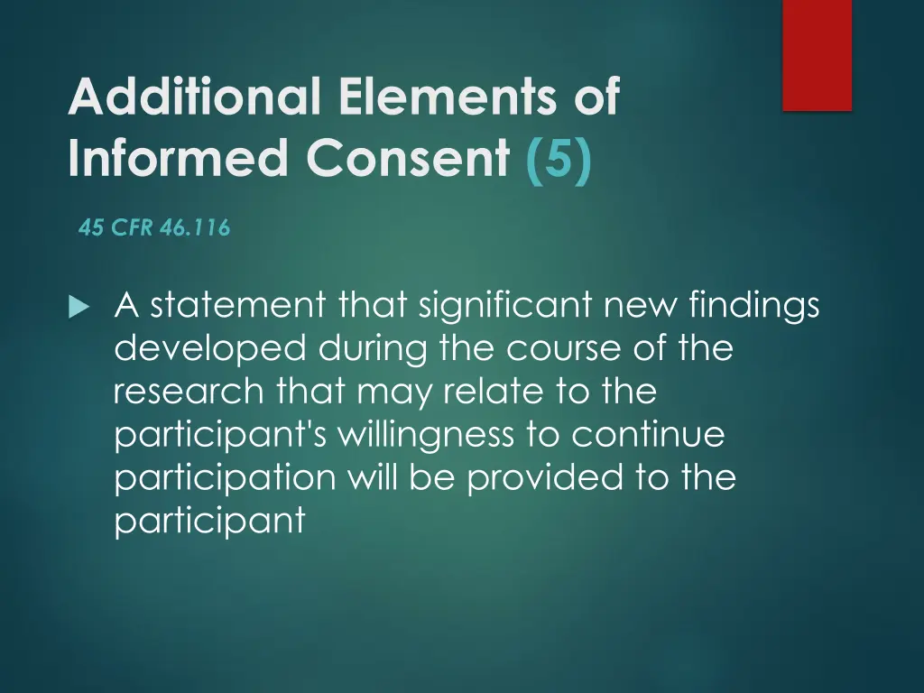 additional elements of informed consent 5