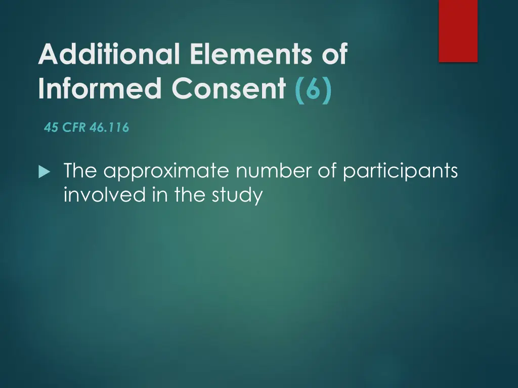 additional elements of informed consent 6