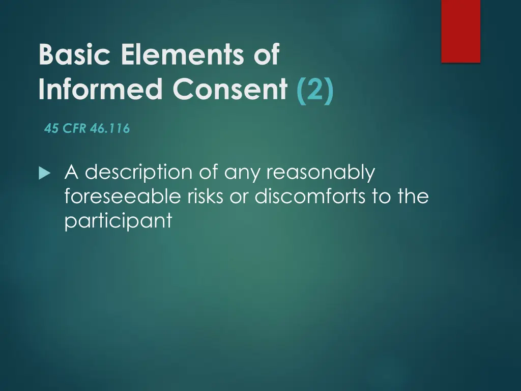 basic elements of informed consent 2