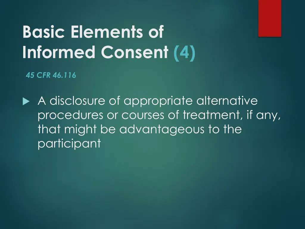 basic elements of informed consent 4