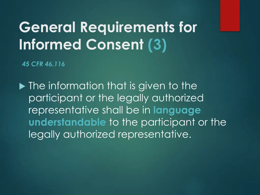 general requirements for informed consent 3