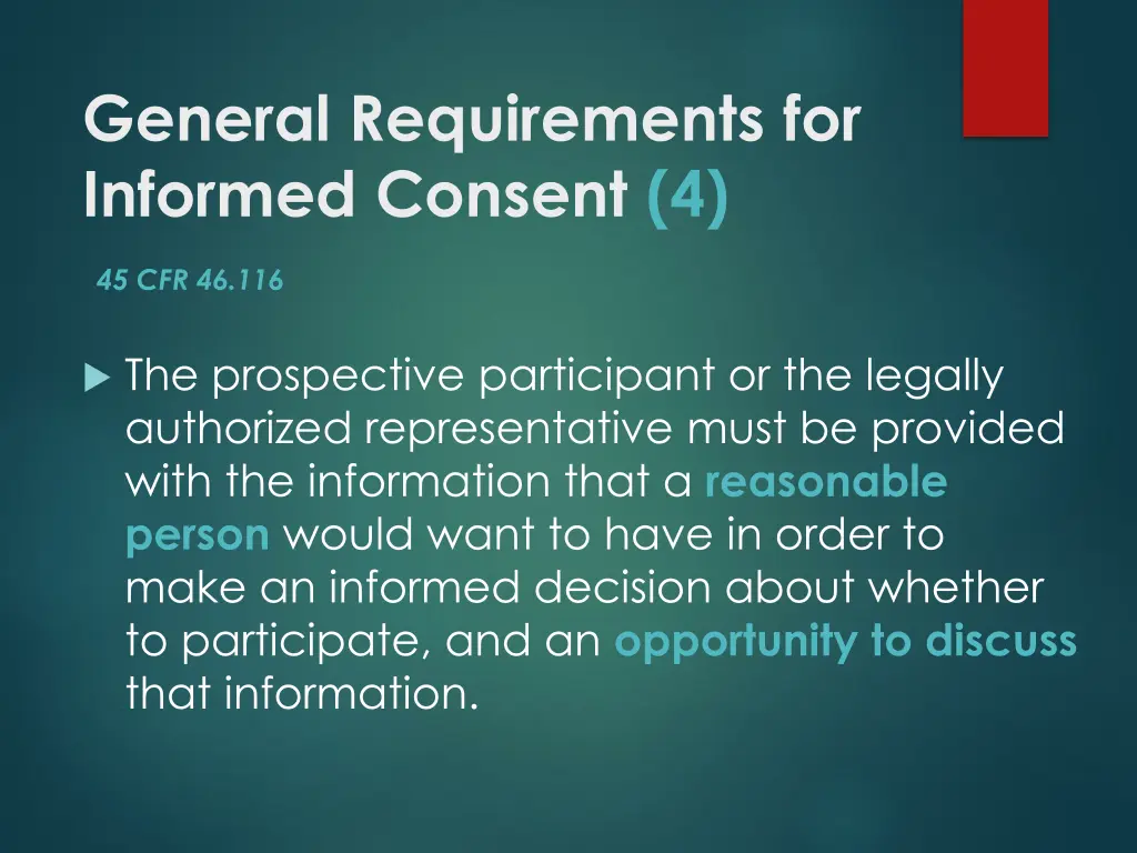 general requirements for informed consent 4