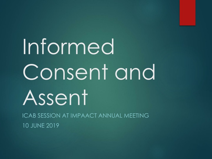 informed consent and assent icab session