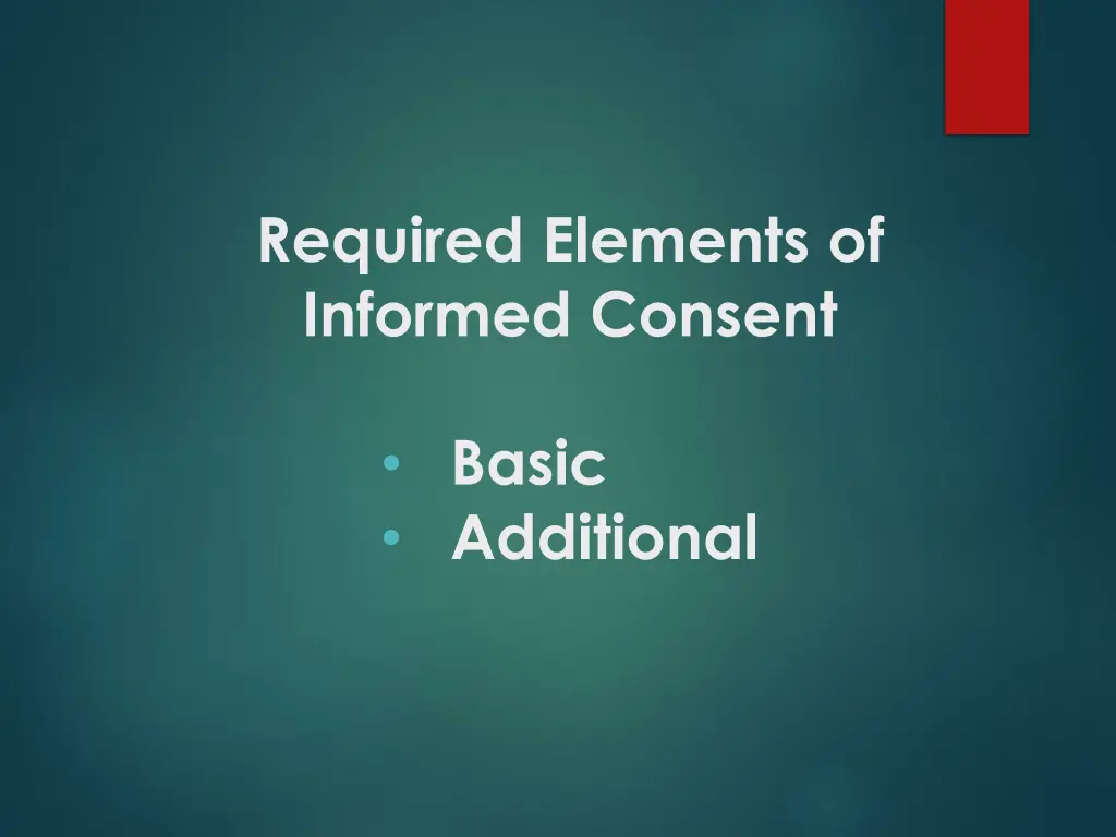 required elements of informed consent