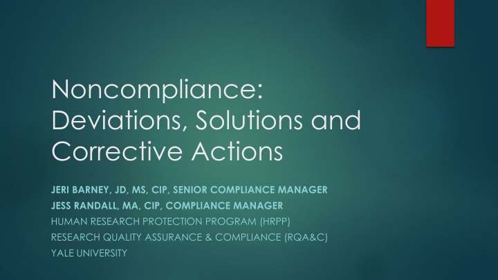 noncompliance deviations solutions and corrective