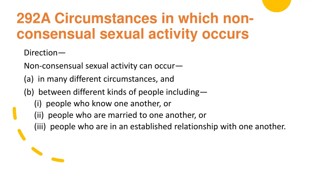 292a circumstances in which non consensual sexual