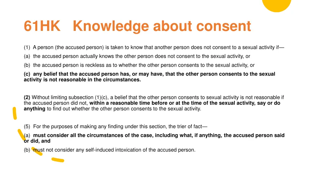 61hk knowledge about consent