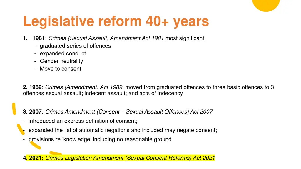 legislative reform 40 years