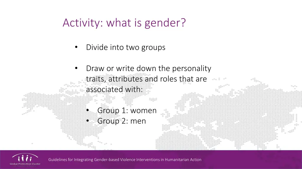 activity what is gender