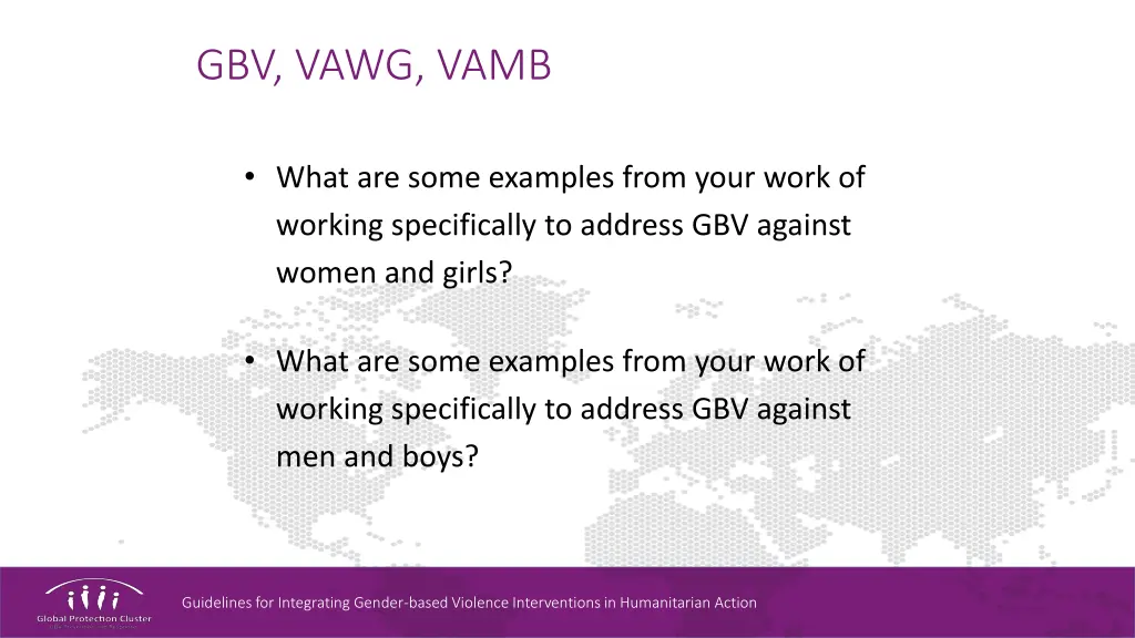 gbv vawg vamb