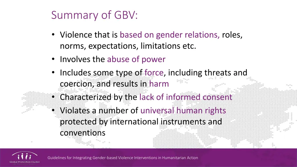 summary of gbv