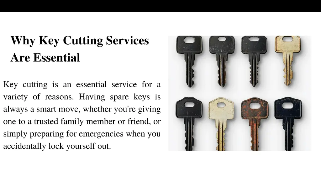 why key cutting services are essential