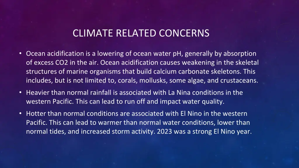 climate related concerns 1