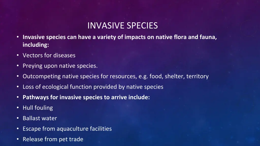 invasive species