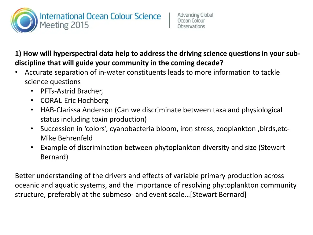 1 how will hyperspectral data help to address