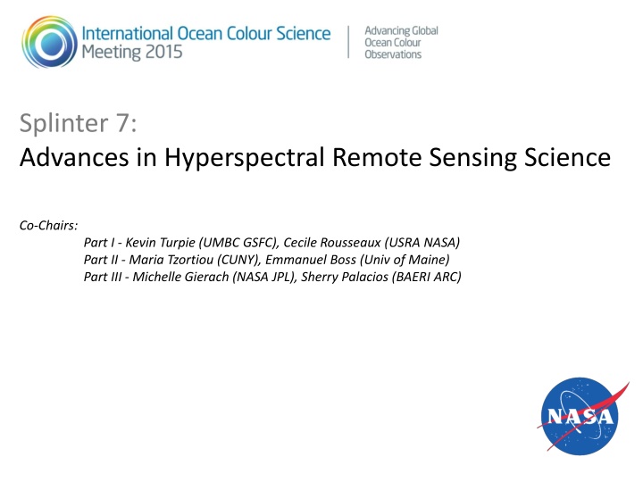 splinter 7 advances in hyperspectral remote