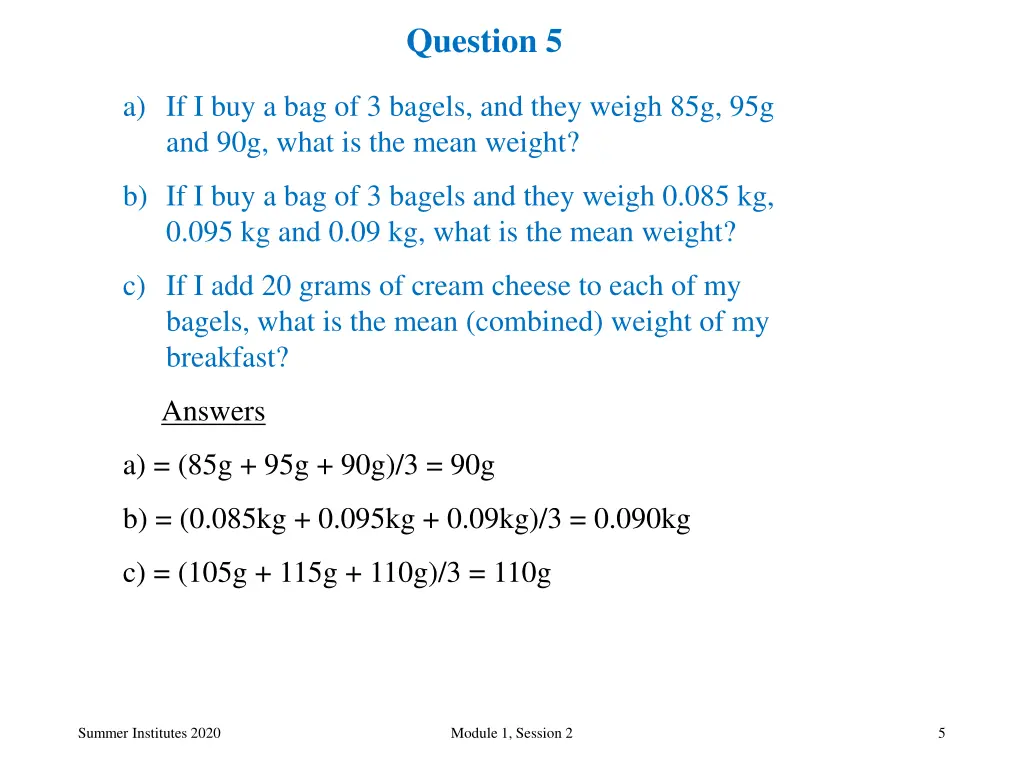 question 5