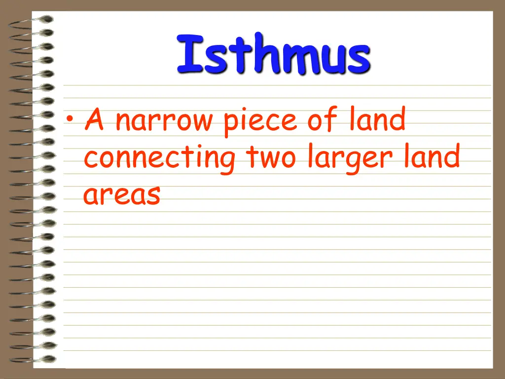 isthmus