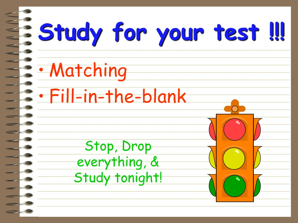 study for your test