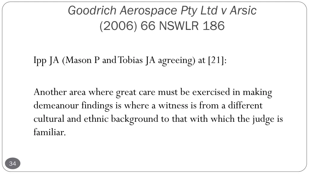 goodrich aerospace pty ltd v arsic 2006 66 nswlr