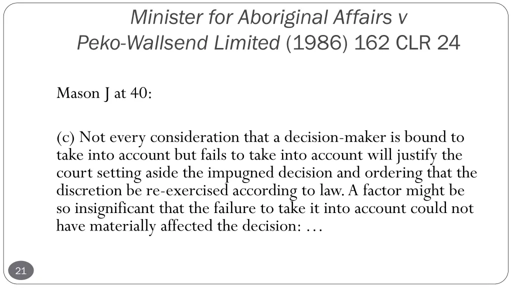 minister for aboriginal affairs v peko wallsend 2