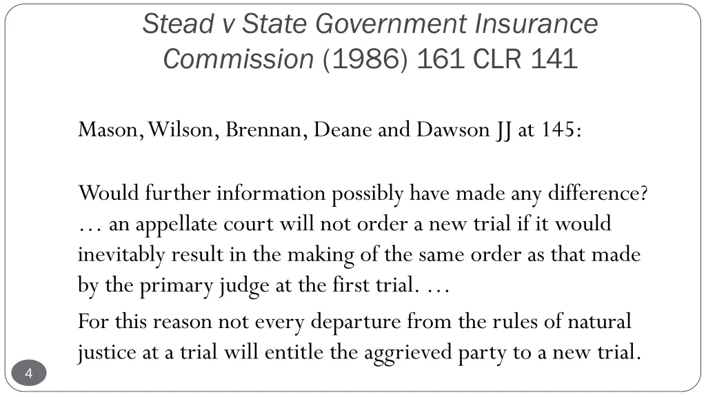 stead v state government insurance commission