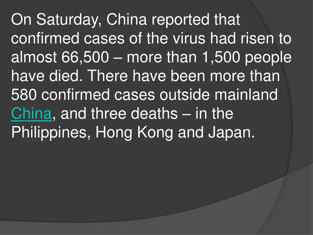 on saturday china reported that confirmed cases