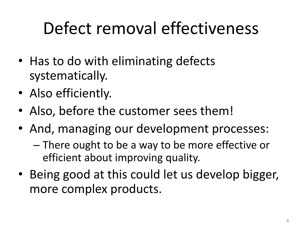 defect removal effectiveness