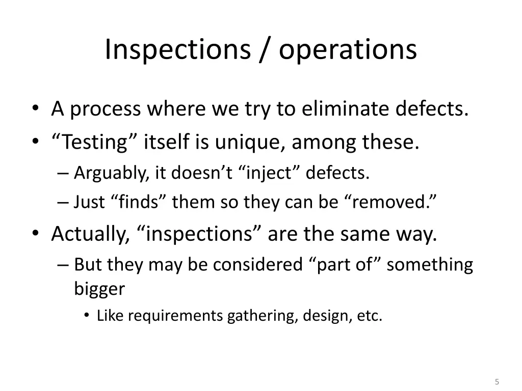 inspections operations