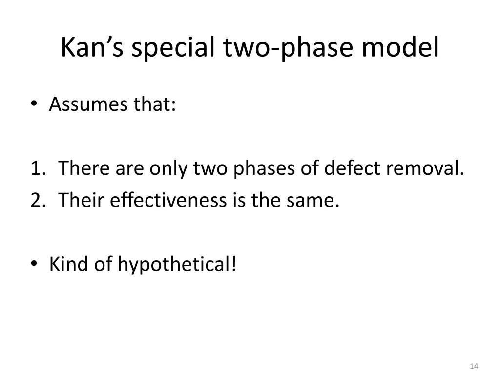 kan s special two phase model