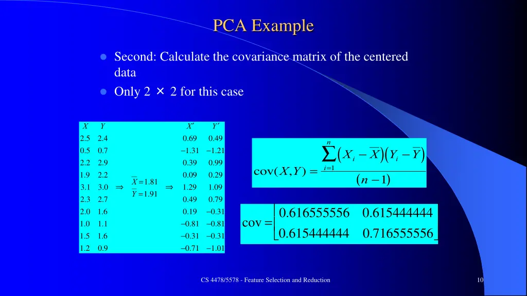 pca example 1