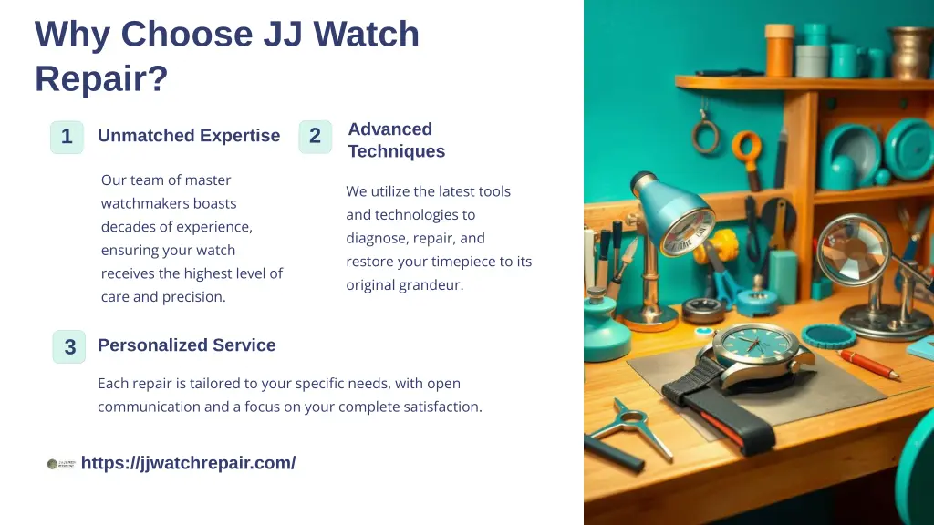 why choose jj watch repair