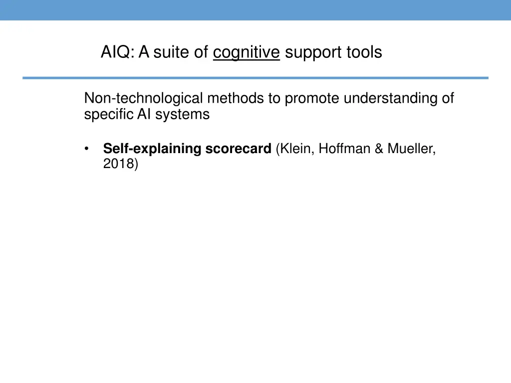 aiq a suite of cognitive support tools