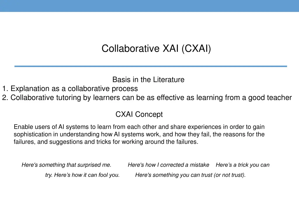 collaborative xai cxai