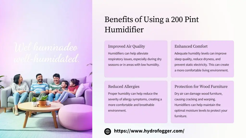 benefits of using a 200 pint humidifier