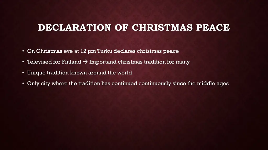 declaration of christmas peace