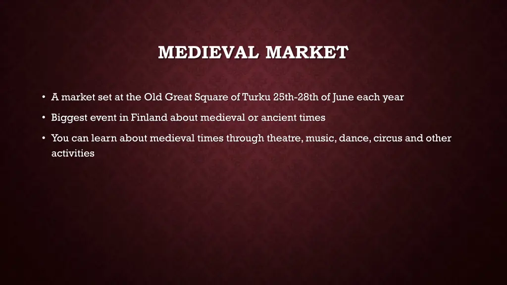 medieval market