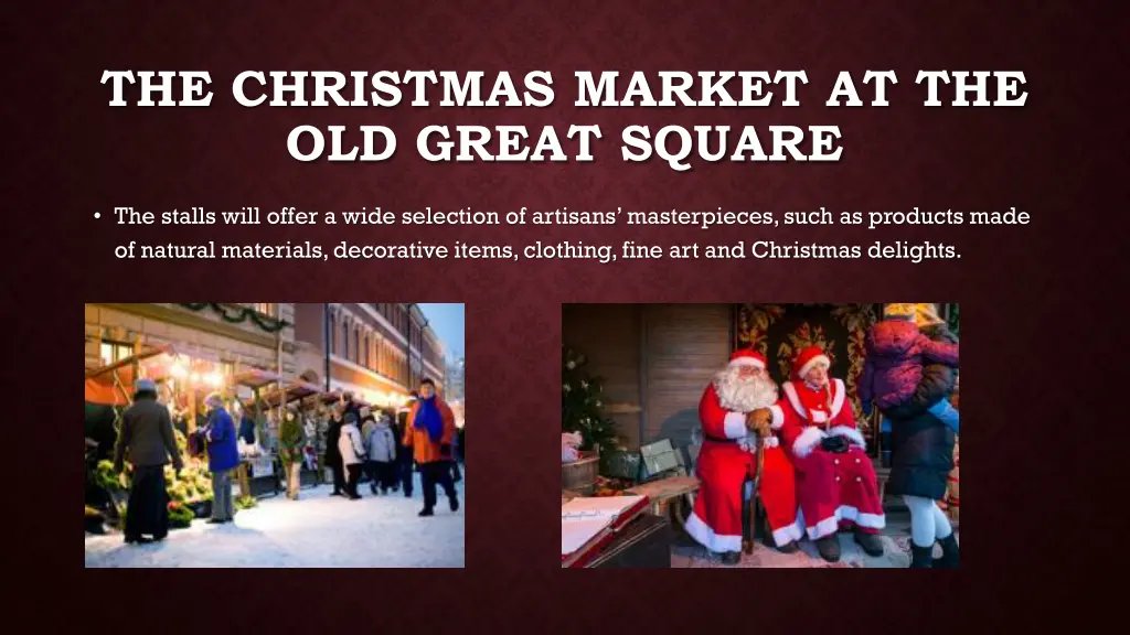 the christmas market at the old great square