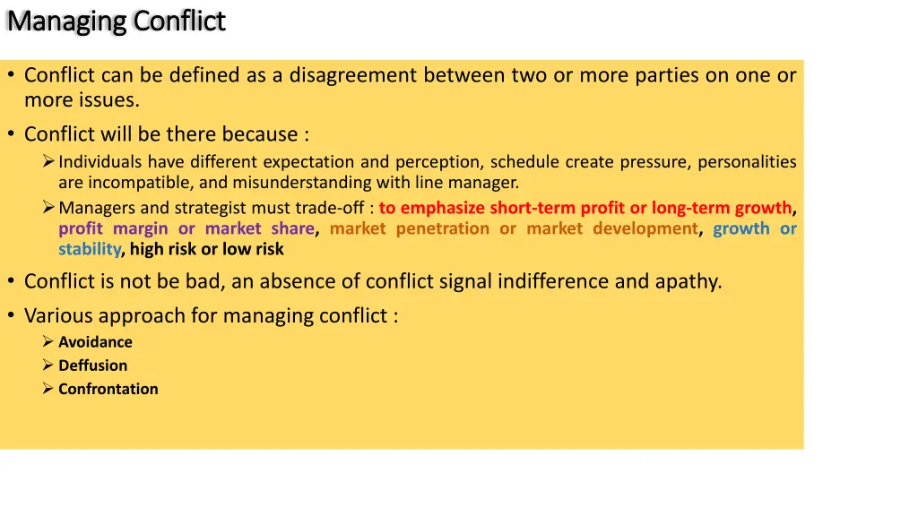 managing conflict managing conflict