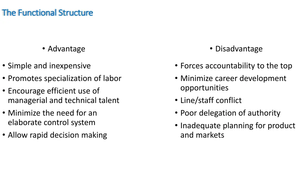 the functional structure the functional structure 1