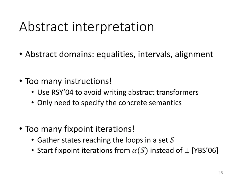 abstract interpretation