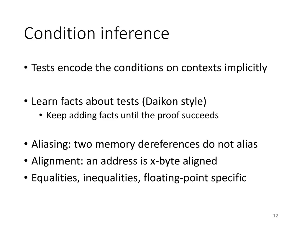 condition inference