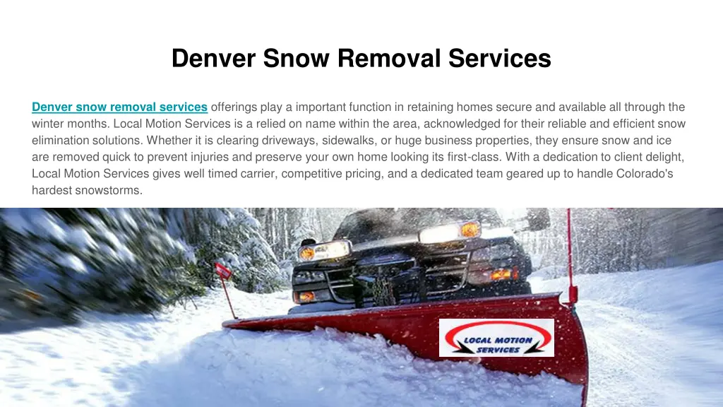 denver snow removal services