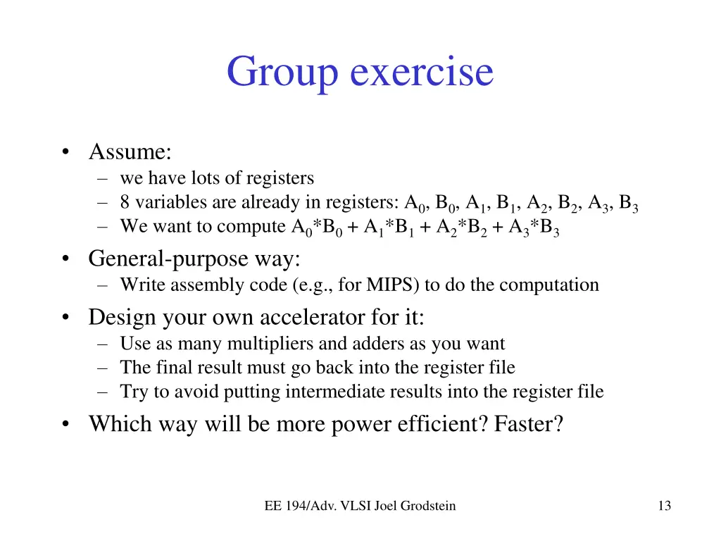 group exercise