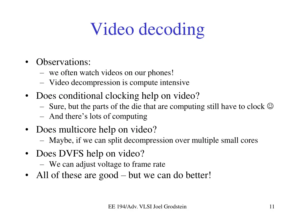 video decoding