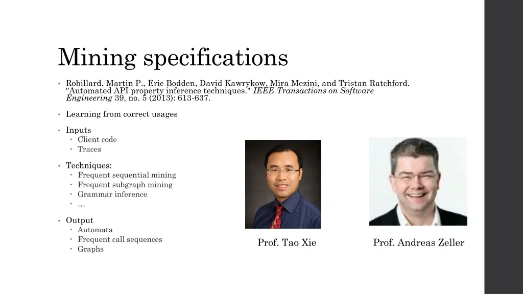 mining specifications